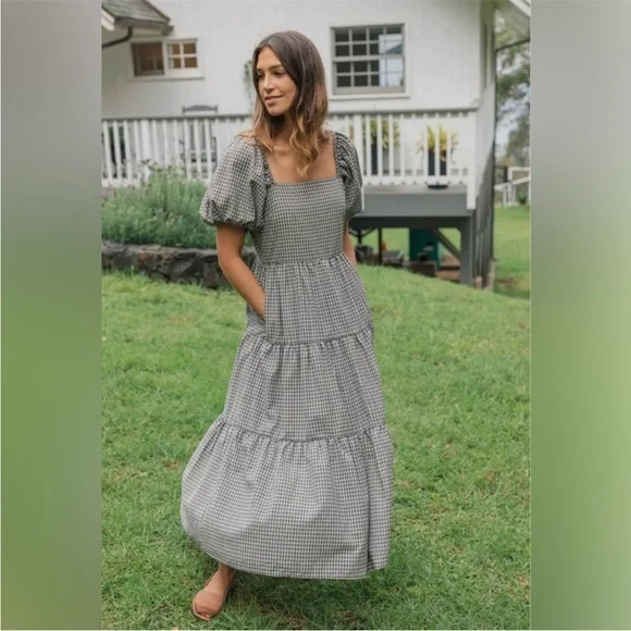 Neuflora Florence Puff Sleeve Maxi Dress - Picture 8 of 9